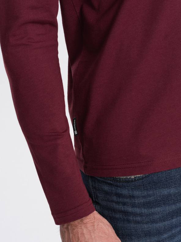 Ombre Clothing Ombre Clothing Herren-T-Shirt in Burgunderrot