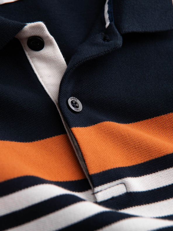 Ombre Clothing Dunkelblaues Herren-Polohemd Ombre Clothing