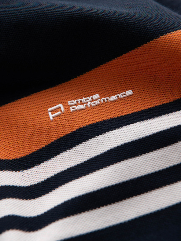 Ombre Clothing Dunkelblaues Herren-Polohemd Ombre Clothing