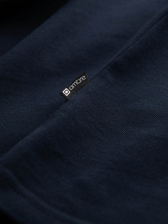 Ombre Clothing Dunkelblaues Herren-Polohemd Ombre Clothing