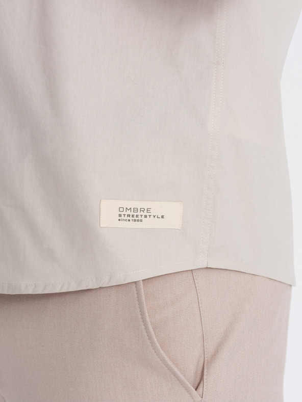 Ombre Clothing Cream Herren Kurzarmhemd Ombre Kleidung