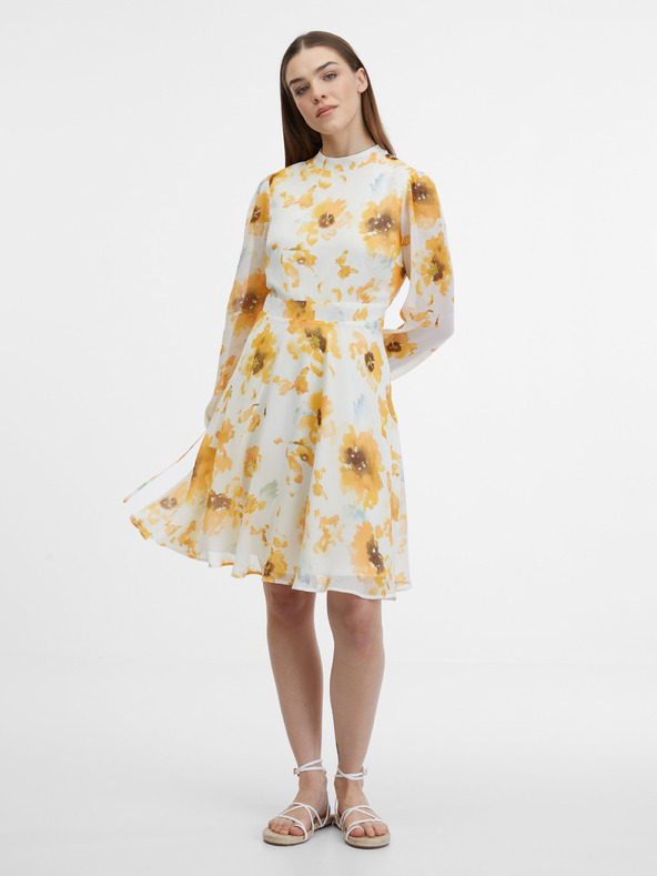 Orsay Weißes Damen-Blumenkleid ORSAY