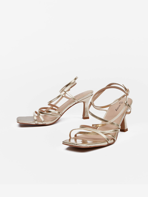 Orsay Goldfarbene Damen Sandalen mit Absatz ORSAY