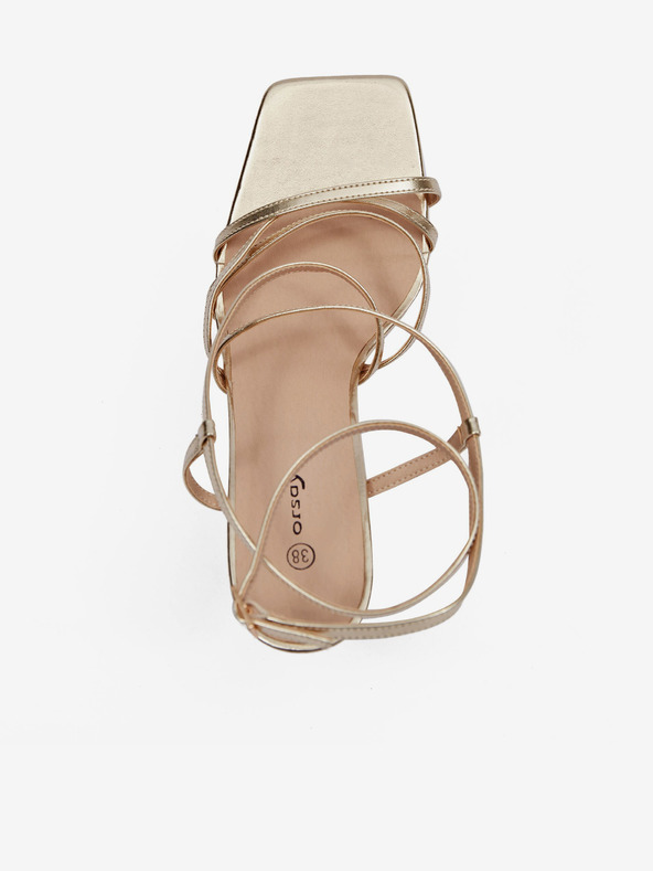 Orsay Goldfarbene Damen Sandalen mit Absatz ORSAY