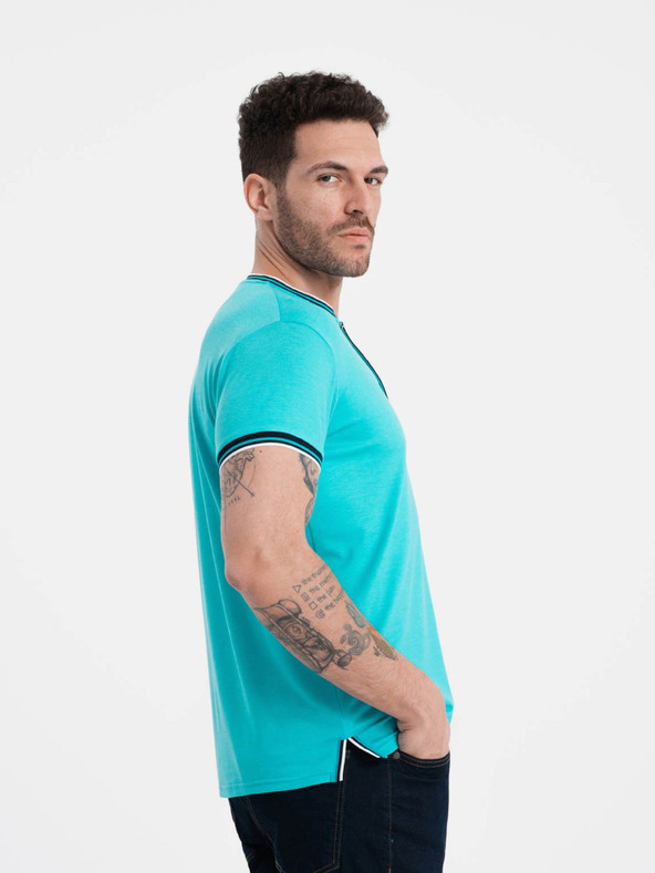 Ombre Clothing Türkisfarbenes Herren-Button-Down-Hemd Ombre Clothing