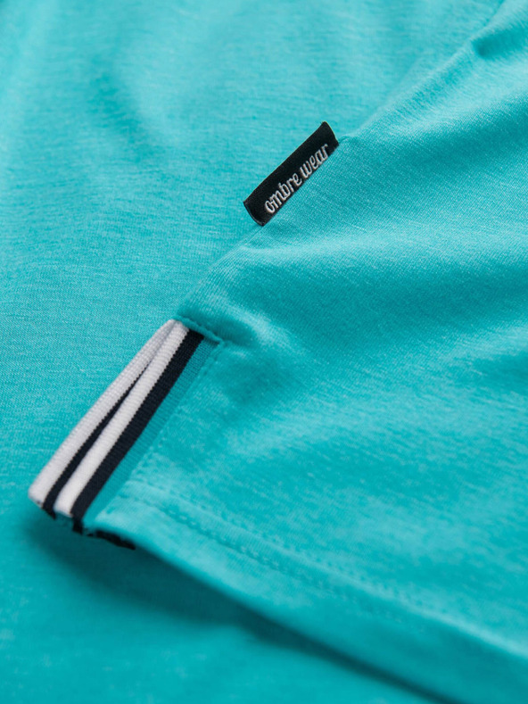 Ombre Clothing Türkisfarbenes Herren-Button-Down-Hemd Ombre Clothing