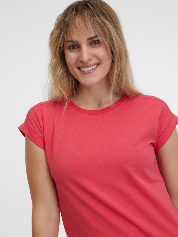 Sam 73 Korallfarbenes Damen Basic T-Shirt SAM 73 Miranda