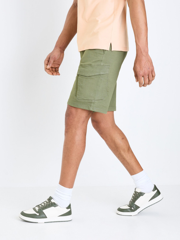 Celio Khakifarbene Herren-Cargo-Shorts Celio Gojogbm