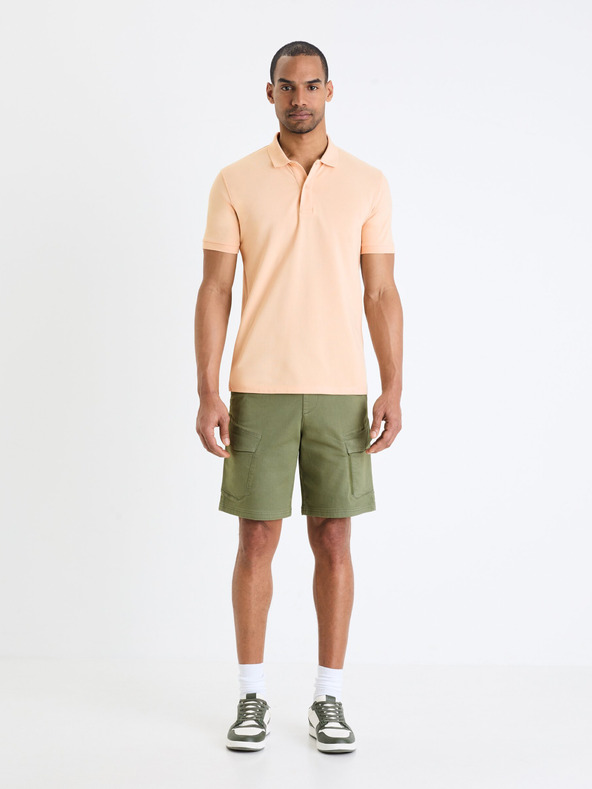 Celio Khakifarbene Herren-Cargo-Shorts Celio Gojogbm