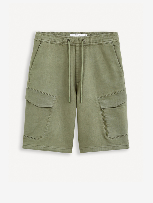 Celio Khakifarbene Herren-Cargo-Shorts Celio Gojogbm