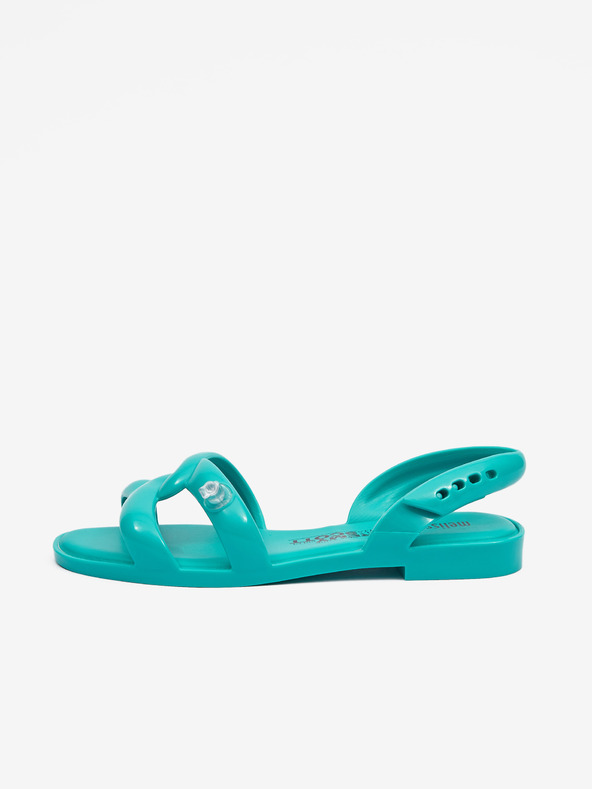 Melissa Türkisfarbene Melissa Röhrensandale für Frauen + Jeremy Scott