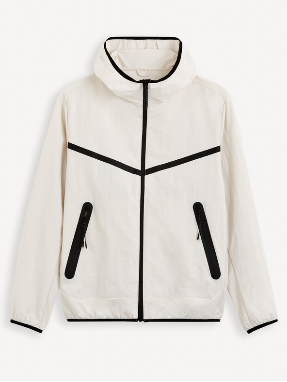 Celio Weiße Herrenjacke mit Kapuze von Celio Gutrack