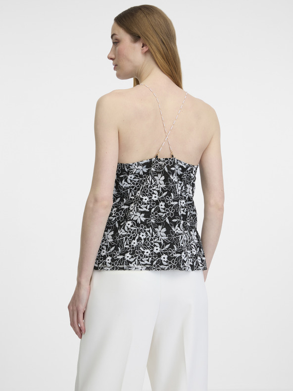 Orsay Schwarzes gemustertes Damen-Tank-Top ORSAY