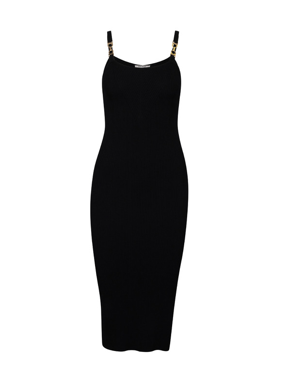 Orsay Schwarzes Damen Midikleid ORSAY