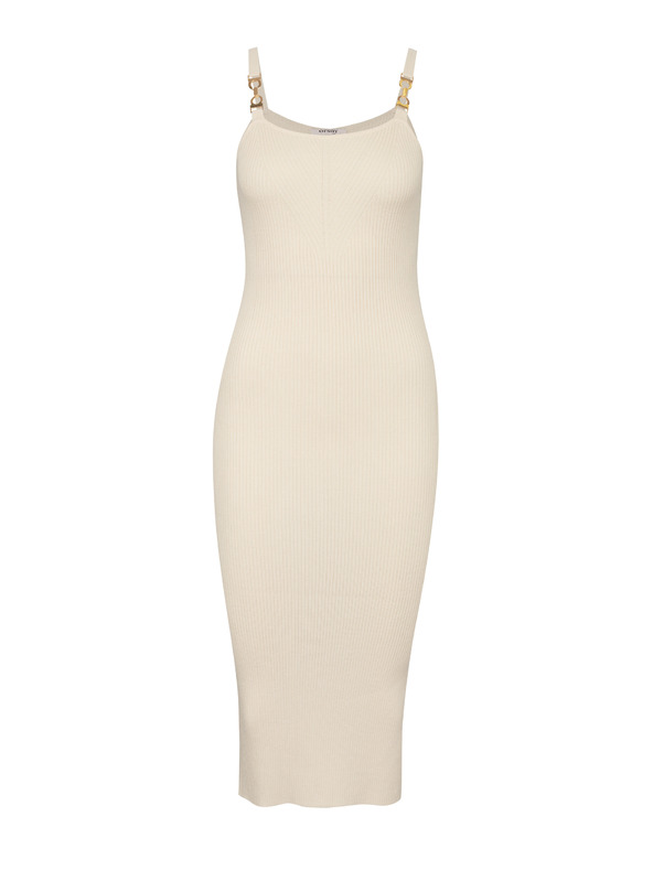 Orsay Beigefarbenes Damen Midikleid ORSAY
