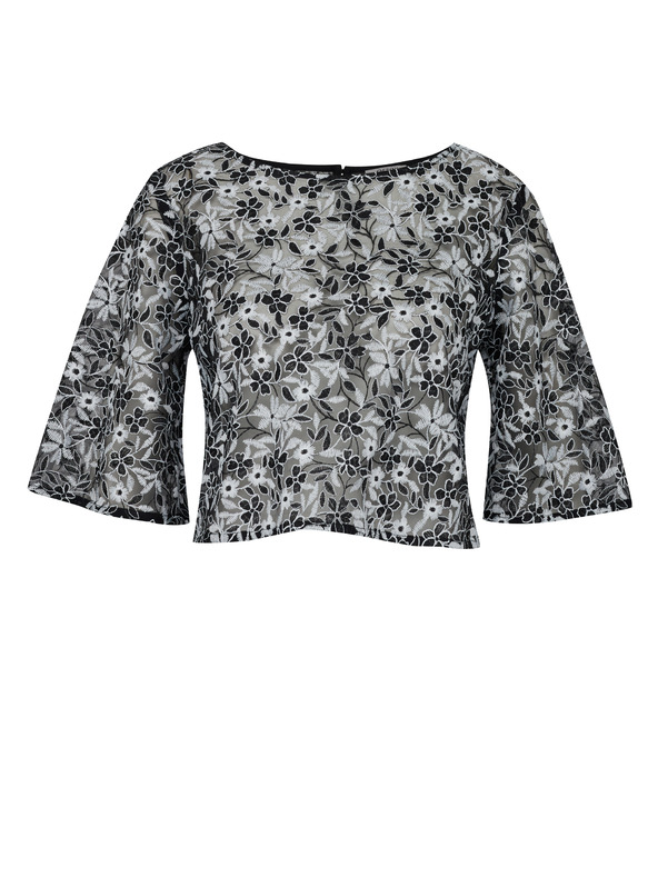 Orsay Schwarze gemusterte Damenbluse ORSAY