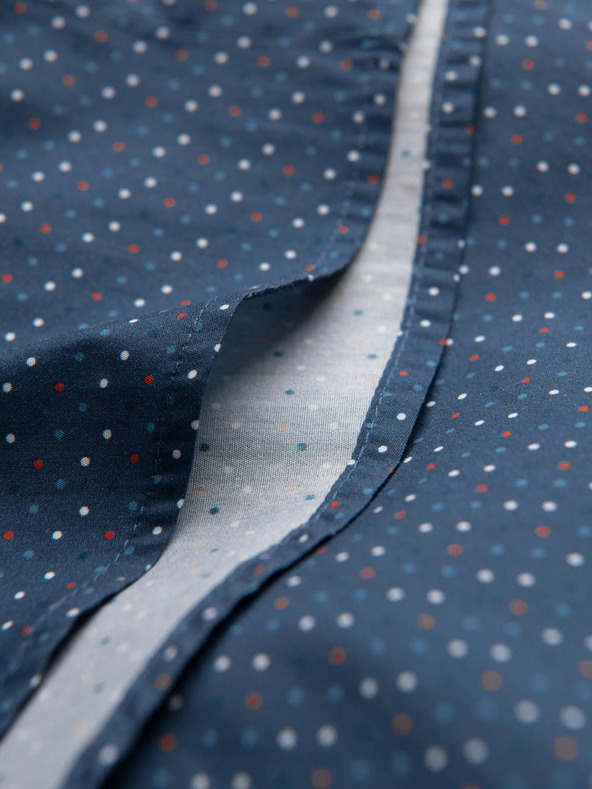 Ombre Clothing Blaues gemustertes Herrenhemd Slim Fit Ombre Clothing