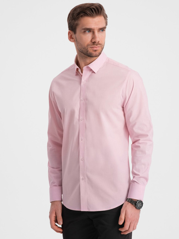 Ombre Clothing Rosa Herrenhemd Ombre Clothing