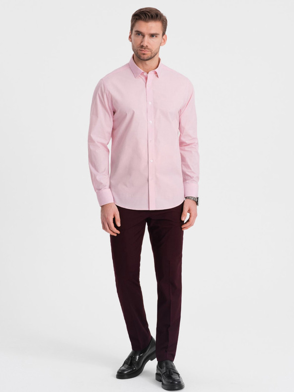 Ombre Clothing Rosa Herrenhemd Ombre Clothing
