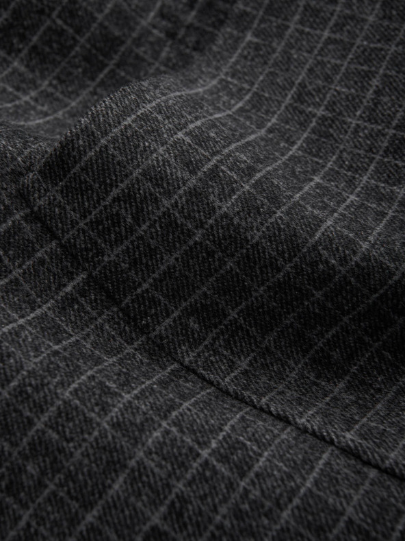 Ombre Clothing Dunkelgrauer Herren-Karoblazer mit Wollmischung Ombre Clothing
