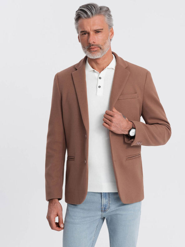 Ombre Clothing Braunes Herren-Sakko Ombre Clothing