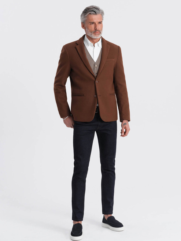 Ombre Clothing Braunes Herren-Sakko Ombre Clothing