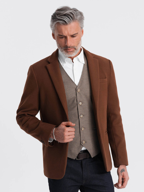 Ombre Clothing Braunes Herren-Sakko Ombre Clothing