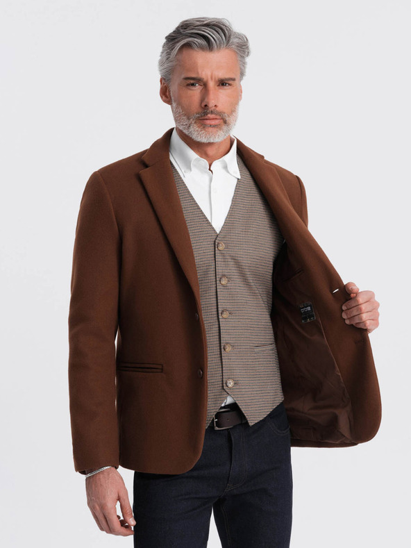 Ombre Clothing Braunes Herren-Sakko Ombre Clothing