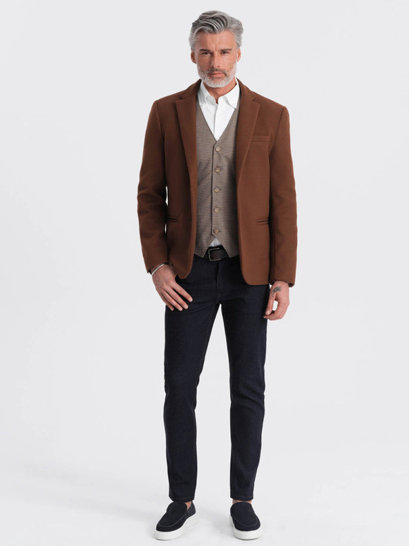 Ombre Clothing Braunes Herren-Sakko Ombre Clothing