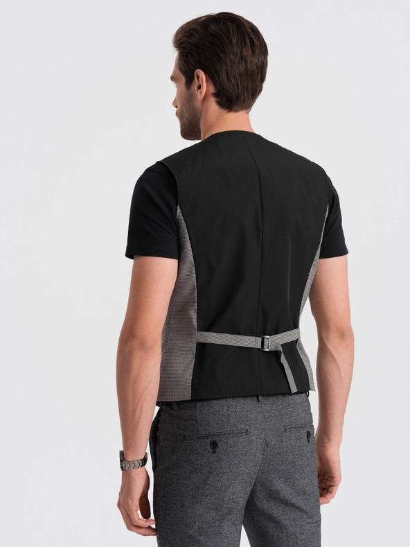 Ombre Clothing Graue Herren-Jacquard-Weste Ombre Clothing