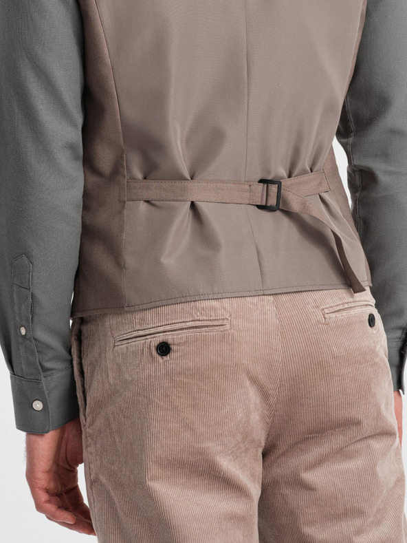 Ombre Clothing Beige Herren-Anzugsweste Ombre Clothing