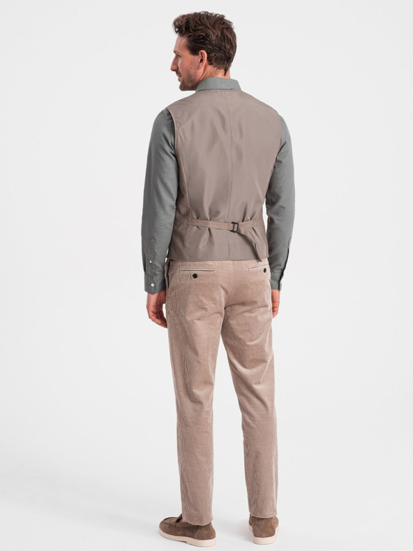 Ombre Clothing Beige Herren-Anzugsweste Ombre Clothing