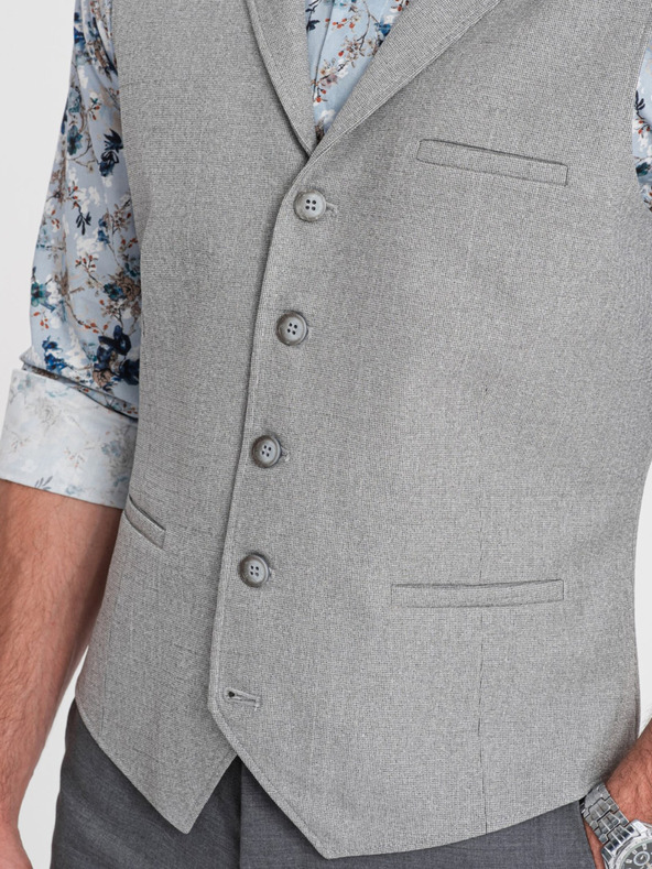 Ombre Clothing Hellgraue Herren-Anzugsjacke mit Kragen Ombre Clothing