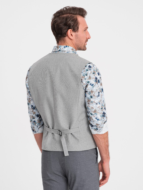 Ombre Clothing Hellgraue Herren-Anzugsjacke mit Kragen Ombre Clothing