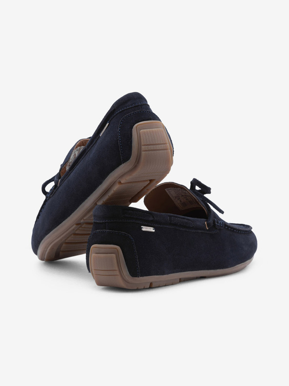 Ombre Clothing Dunkelblaue Herren-Lederslipper mit Driver Ombre Clothing
