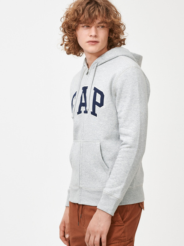 GAP Herren Sweatjacke mit Logo und Fleece GAP