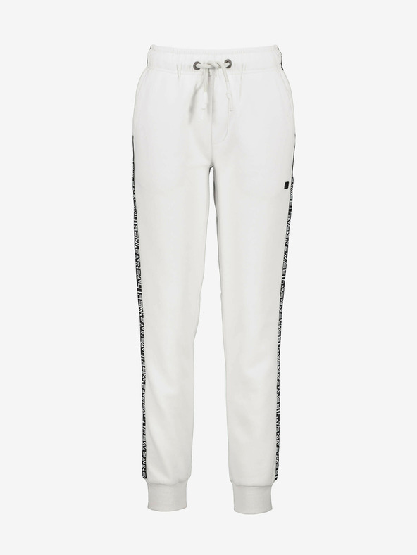 Alife and Kickin Weiße Damen-Sweatpants mit Revers Alife and Kickin
