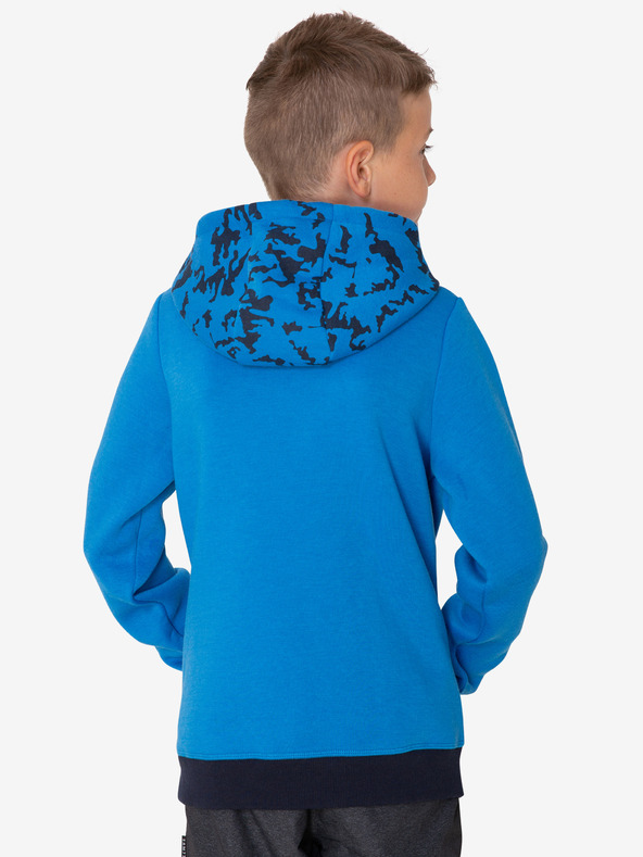 Sam 73 Blauer gemusterter Kapuzenpullover für Jungen SAM 73 William