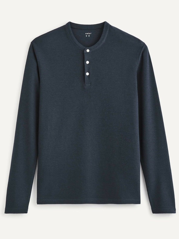 Celio Dunkelblaues T-Shirt Celio Sewaffle