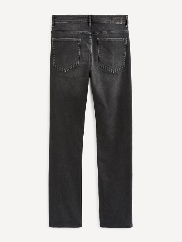 Celio Schwarze Straight-Fit-Jeans Celio Voblack5