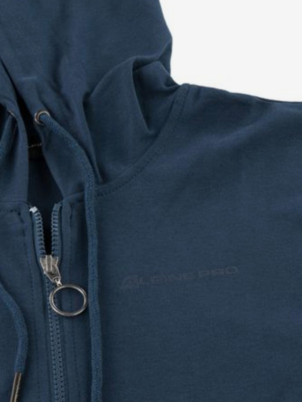 ALPINE PRO Dunkelblaues Damen-Kapuzen-Sweatshirt mit Reißverschluss ALPINE PRO DEGREVA