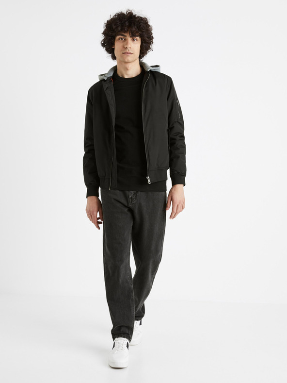 Celio Schwarzer Herren-Kapuzenbomber Celio Cujameshoo