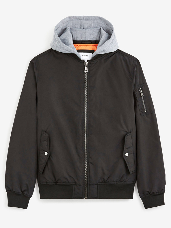 Celio Schwarzer Herren-Kapuzenbomber Celio Cujameshoo