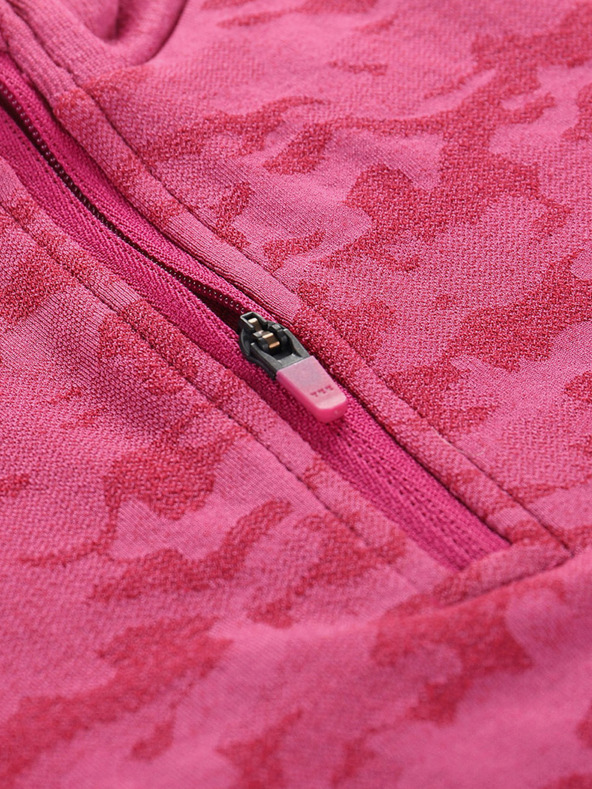 ALPINE PRO Dunkelrosa gemustertes Funktions-T-Shirt für Mädchen ALPINE PRO Lubino