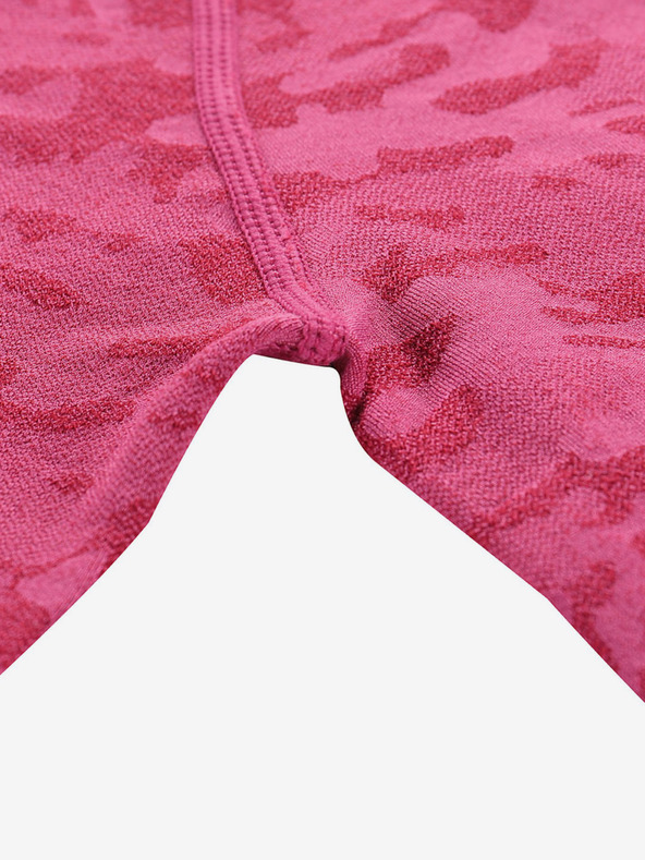 ALPINE PRO Dunkelrosa gemustertes Funktions-T-Shirt für Mädchen ALPINE PRO Lubino