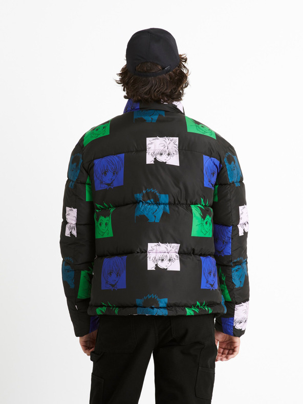 Celio Grün-schwarze Herren gesteppte Winterjacke Celio Hunter & Hunter