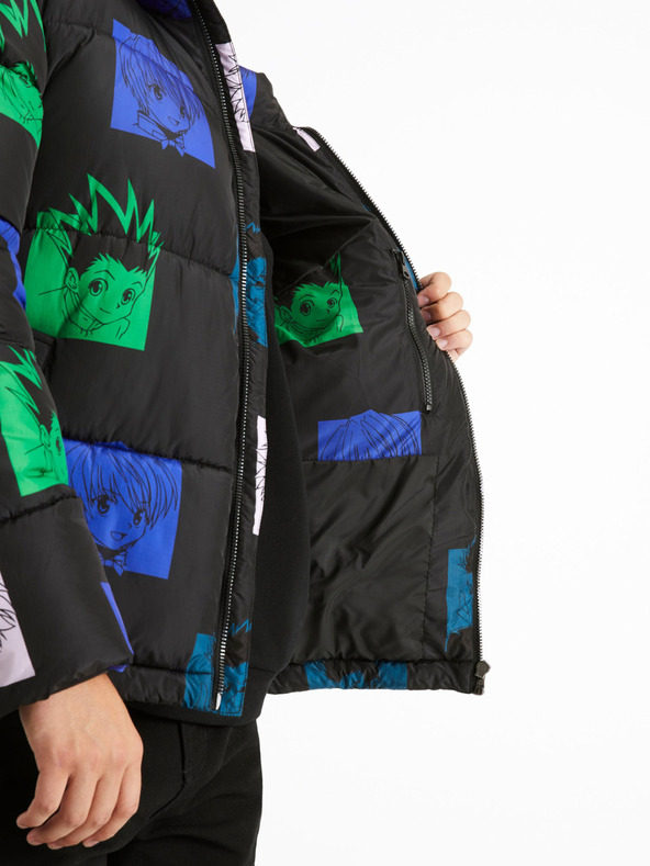 Celio Grün-schwarze Herren gesteppte Winterjacke Celio Hunter & Hunter