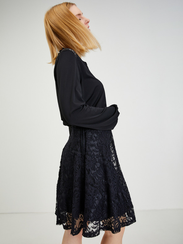 Orsay Schwarzer Damen-Spitzenrock ORSAY