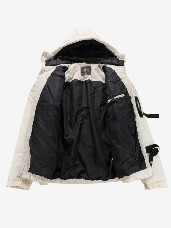 NAX Cremefarbene Herren-Winterjacke NAX MOREF