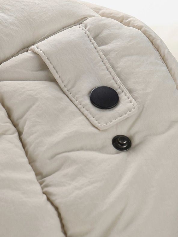 NAX Cremefarbene Herren-Winterjacke NAX MOREF